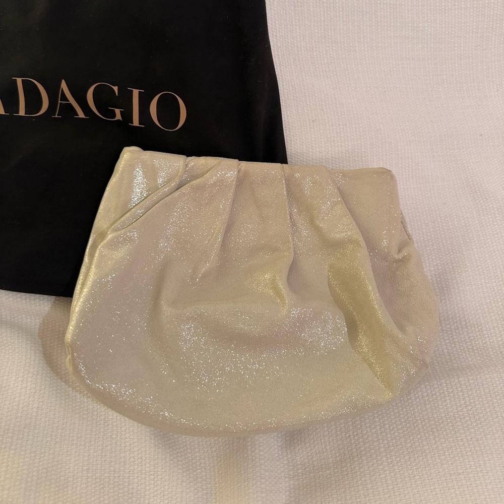 Bridal Adagio Cream Pouch Clutch with Sparkle in excellent condition